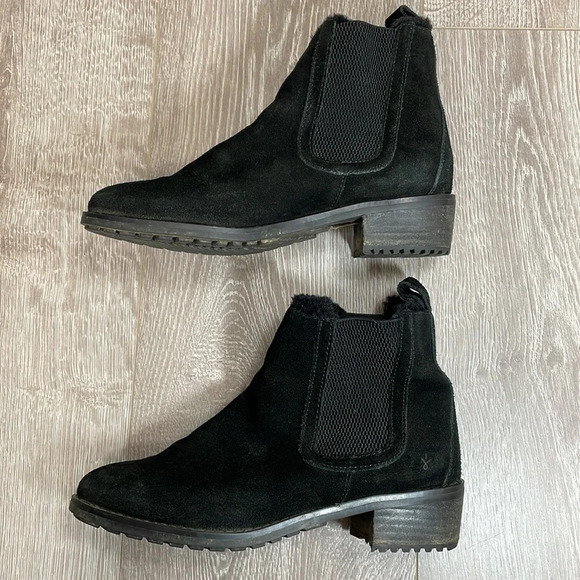 Emu Australia Ellin Suede Chelsea Boot Waterproof Merino Wool Lining Black 6 - Picture 11 of 16